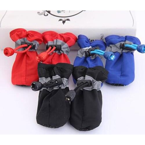 4pcs/set Pet Dog Shoes Waterproof Anti-slip Boots Puppy Cat Socks Rain Shoes For Dog Pet Soft Footwear Shoes zapatos para perro