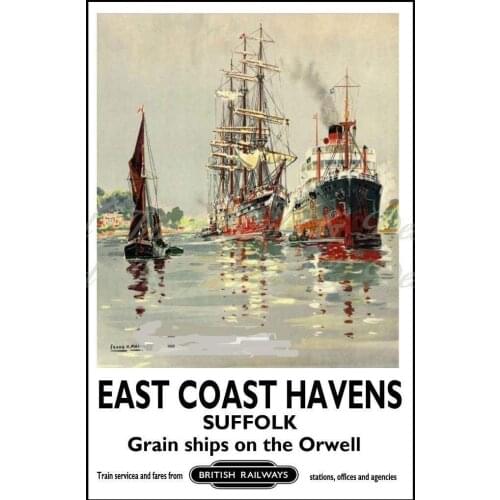 East Coast Havens Suffolk Metal Tin Sign 12x8 Inch Decor Travel Tin Sign