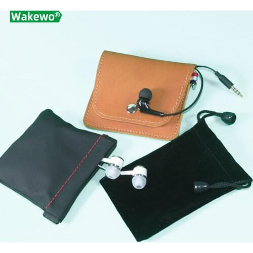 WAKEWO small mobile phone set storage bag for earphone cable USB cord clothe bags water-proof containing box