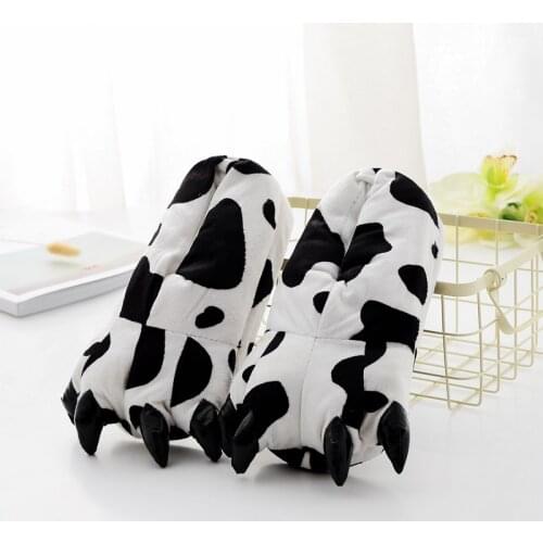 Cartoon Animal Paw Funny Shoes Girls Lovely Indoor Slippers Ladies Home Shoes 2021 Fashion Plush Warm Slippers for Children