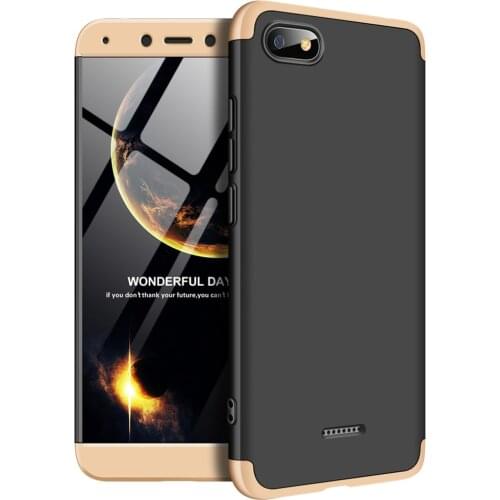 3in1 Full Body Protective Armor Case With Tempered Glass Screen Protector Shockproof Hard Back Cover For Xiaomi Redmi 6 Redmi 6A