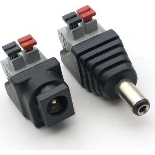 1SET DC Power Male Female 5.5X 2.1mm Plug Cable FOR LED Strips 12V