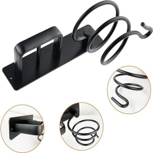 Rust-Free 1 Set Practical Barbers Blower Hanger with Plug Hook Universal Salon Organizer Durable for Shower Room