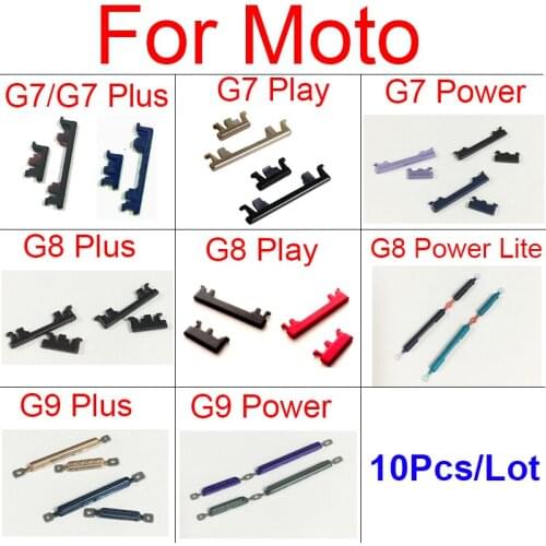 10pcs/Lot ON OFF Power Button + Volume Up Down Side Key For Motorola Moto G9 G7 G8 Play Plus G8 Power Lite Replacement Parts