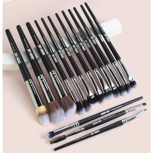 15 Pcs/Set Professional Makeup Brushes Powder Foundation Concealer Blush Eyeshadow Nose Eyebrow Lip Blending Makeup Brushs
