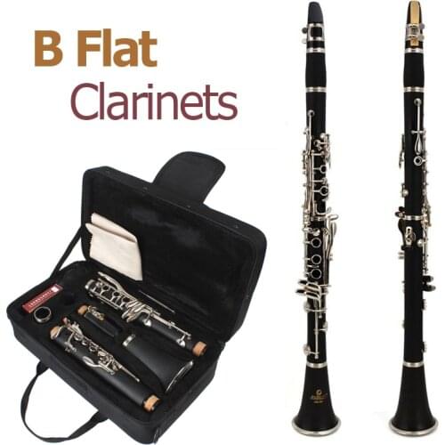LADE Latest European Designed Black Student Band B Flat Clarinets + 10 Reeds