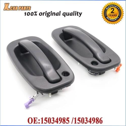 2PCS Car Exterior Door Handle For CHEVROLET AVALANCHE SILVERADO SUBURBAN 1500 2500 TAHOE GMC SIERRA 15034985 and 15034986