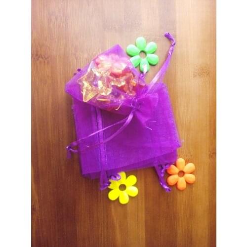 7*9cm 2000pcs Organza Bag christmas Dark purple Drawstring bag jewelry packaging bags for gift/candy/wedding/party Yarn bag