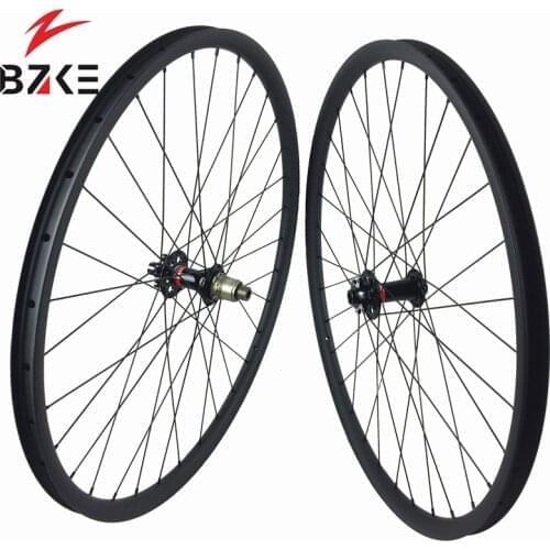 25mm inner width carbon wheels boost 29 MTB bicycle wheelset 110*15mm 148*12mm 29er carbon mountain wheels Novatec hubs XD body