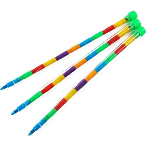 3Pcs 10colors DIY Replaceable Crayons Oil Pastel Creative Colored Pencil Graffiti Pen For Kids Painting Drawing Cute Stationery