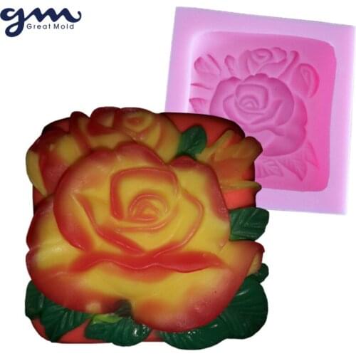 3D Rose Soap Mold Wax Molds Flower Silicone Molds for Soap Decorating Cake Molds