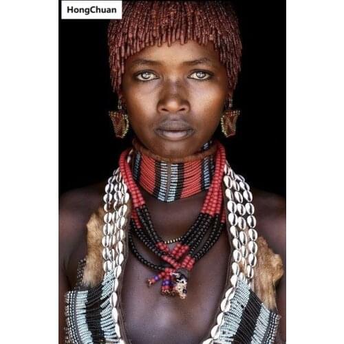 5D DIY full square/round diamond painting diamond embroidery tribal beauty diamond inlaid cross stitch home decoration gift