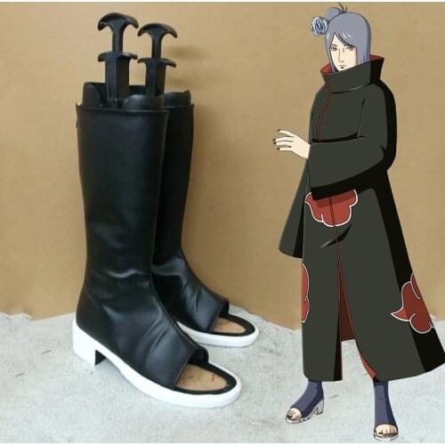 Anime NARUTO Cosplay Shoes Boots Konan Cosplay Shoes Halloween Party Daily Leisure Shoes Game Ninja Cosplay Shoes