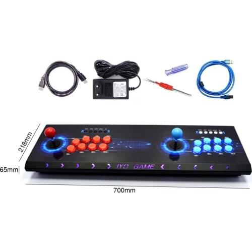 Without Pandora Box Arcade Console Metal Box Assembled Arcade 2 Player Joystick Kit DIY Parts Iron Panel Flat Box