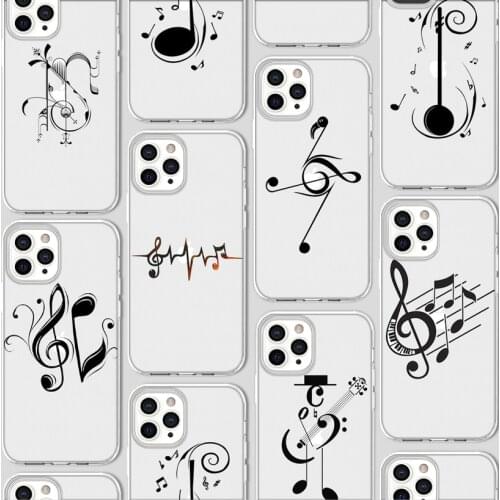 Ciciber Music Score Funda Case for Iphone 12 Case for IPhone 12 11 Pro XR 7 X XS Max Mini 8 6 6S Plus 5 SE 2020 Silicone Coque