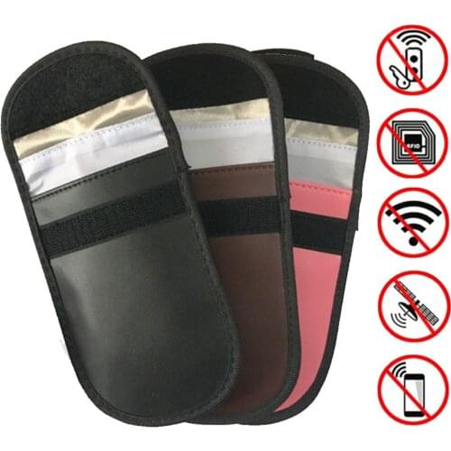 4.7 inch PU Leather Pounch for Mobile Phone RF Signal Blocker Jammer Anti-Radiation Shield Case Bag Pouch