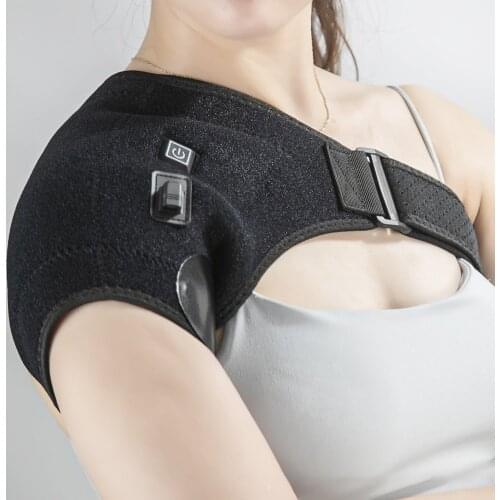 Electric Heat Therapy Adjustable Shoulder Brace Back Support Belt for Dislocated Shoulder Rehabilitation Injury Pain Wrap