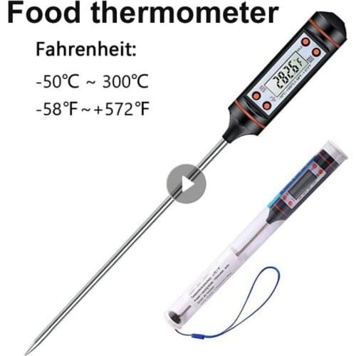 Electronic Digital BBQ Thermometer -50 To 300 Celsius Degree Instant Read Home Oven Water Milk Oil Thermometer With Long Probe