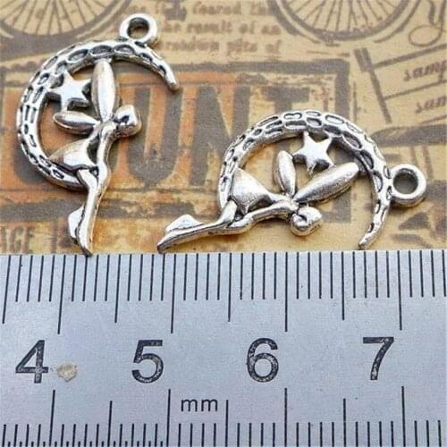Fairy Fantasy Girl Charm Pendants Jewelry Making Finding DIY Bracelet Necklace Earring Accessories Handmade 5pcs