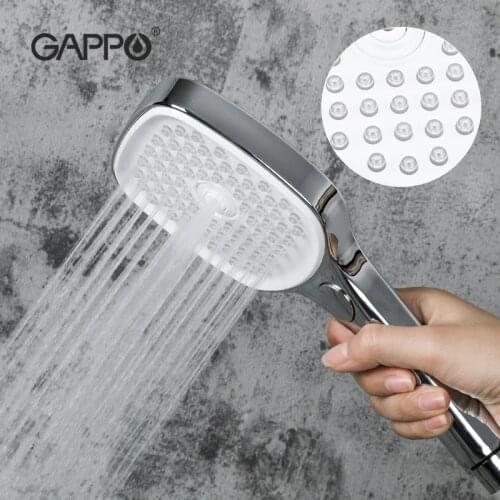 GAPPO Round & Square Shower head Chrome High Pressure Ultra-thin Shower Head Faucet Ducha G001