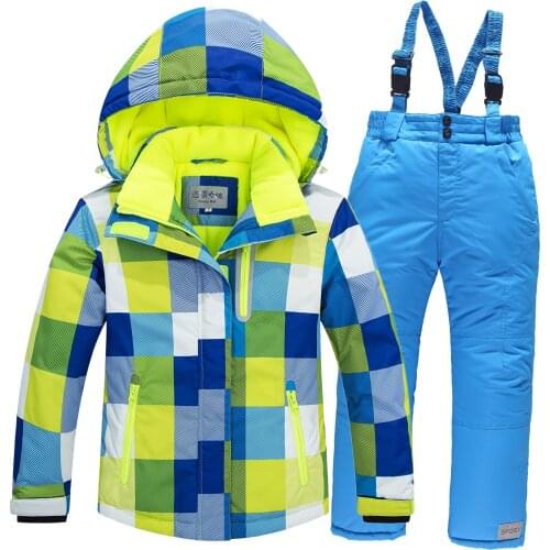 Ski Suit Girl Outdoor Sports Snowboard Set Boy Waterproof Childrens Clothing Warm Windproof Coat Adult Skiing Suit Jacket