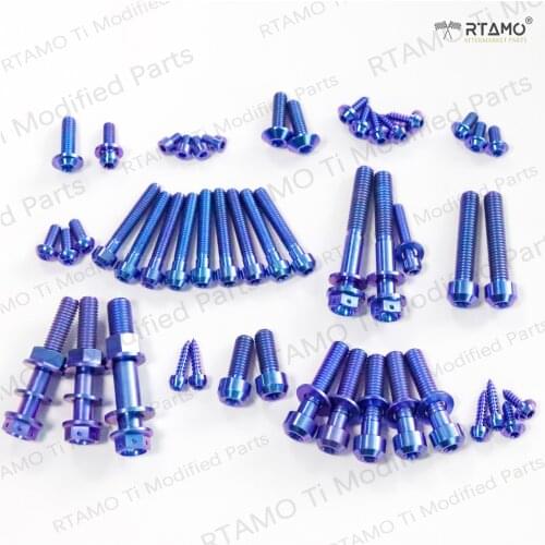 RTAMO Motorcycle Titanium Bolts Kit for Verspa 150 Spring Sprint Ti Nuts Full Kit