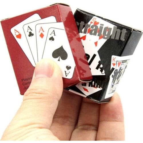 New 1 piece Mini Cute Poker Cards Playing Game Creative Child Gift Outdoor Climbing Travel Accessories 5.3*3.8cm