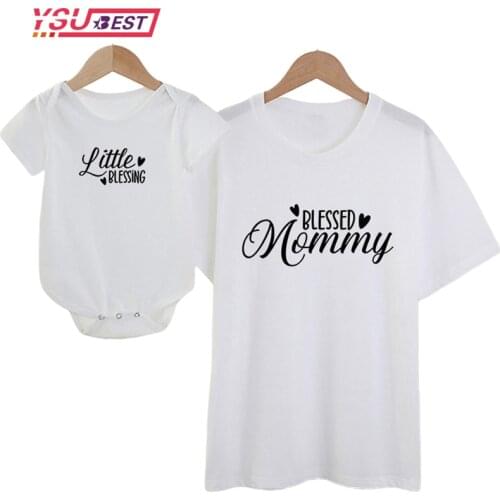 New Mommy and Me Shirts Mama Mamas Girl Matching T-Shirts Mommy and Me Outfits Mother Daughter Shirts Gift for New Baby Romper