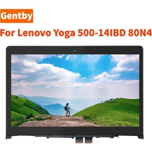 14.0" FHD 1920x1080 LCD LED Display Touch Screen Panel Digitizer Assembly with Bezel For Lenovo Yoga 700-14ISK 80QD and More