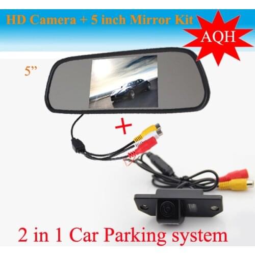 2 in 1 car reverse rear view parking camera for Ford-Focus/ C-MAX /S-MAX/ MONDEO/ Fiesta/ kuga + HD Car rear Mirror monitor
