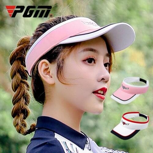 PGM Women Golf Sun Visor Cap Breathable Sweat-Absorbing Hat Summer Sunscreen Golf Sports Hat