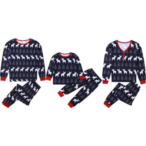 Pajamas Parent-child Same Style Family Round Collar Nightclothes Printing Long Sleeve Autumn Sleepwear