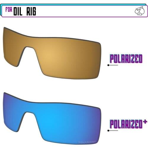 EZReplace Polarized Replacement Lenses for - Oakley Oil Rig Sunglasses - BlueP Plus-GunmetalP