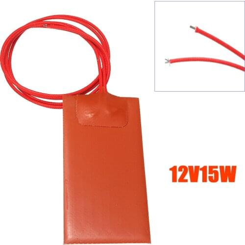 1pc 12V 15W Silicone Heater Pad Heating Constant Temperature Panel Plate For Home Accessories 50x100mm