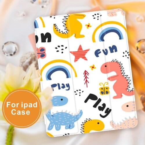 Cute Little Monster Series For Air 4 Silicone Case for iPad Pro 2020 10.5 10.2 inch 8th Generation 7 12.9 inch Automatic Wake Up