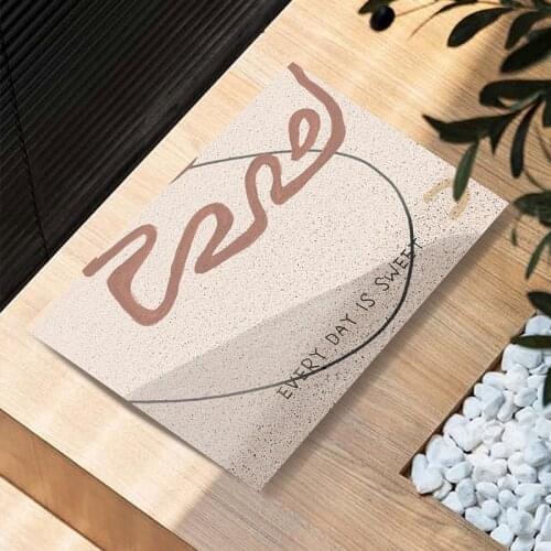 Nordic Minimalist Ins Home Door Mat Carpet Living Room Mat Kitchen Mat Bath Mat Entrance Door Mat Custom Hallway PVC Mat Carpet