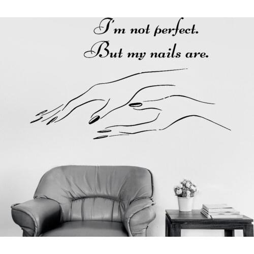 Nail Salon Quote Wall Window Decal Sticker Nails Manicure Pedicure Vinyl Stickers Beauty Salon Home Decor Girls Bedroom D587