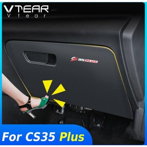 Vtear For Changan CS35 Plus Glove box anti-kick cover Car Frame styling stickers interior decoration Trim accessories parts 2020