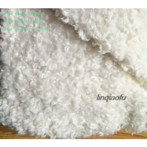 High imitation sheep curl fabric Velvet large curled faux fur garment fabric