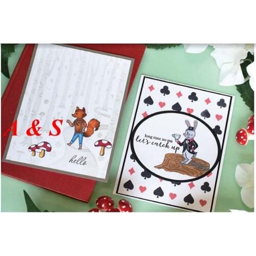 Z39 CLEAR STAMPS cutting dies Rabbit Bear Fox Scrapbook Card album paper craft silicon rubber roller transparent stamps