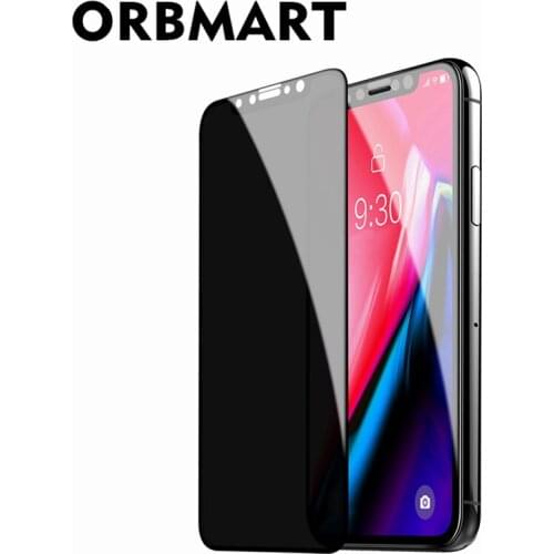 ORBMART Half Cover Privacy Anti Peeping Shield Glare Glass Tempered Screen Protector For iPhone X 10 Phone