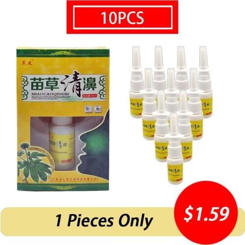 10pcs Chinese Miao Herbal Nose Spray Treatment Nose Rhinitis Nose Cleaning Health Care