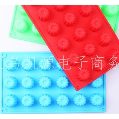 18-Mini muffin tins Ice Cube Chocolate Making Tools Silicone Cake Candy Jelly Soap Baking Mold Cake Decorating Tools