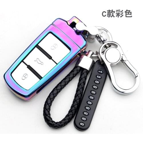 3 Button Zinc alloy Car Remote Key Fob Shell Cover Case For VOLKSWAGEN CC VW Passat B6 3C B7 Skin Holder Protector car styling