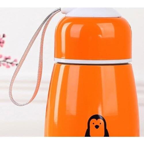 300ml Water Bottle Thermos Cute Lovely Penguin Portable Sport Travel Outdoor Mini Vacuum Flasks Multicolor Cartoon Mug Wholesale