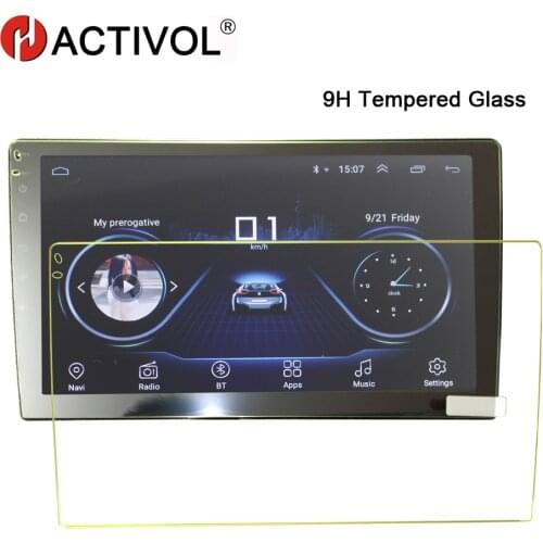 HACTIVOL Car Tempered Glass Protective Film car Sticker for 9 inch Radio stereo DVD GPS touch full LCD screen car accessories