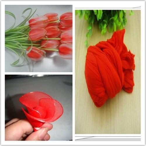Free shipping 47 colors mix shipping or only one color ship mesh flowers,nylon stocking material/ronde flower for DIY flower