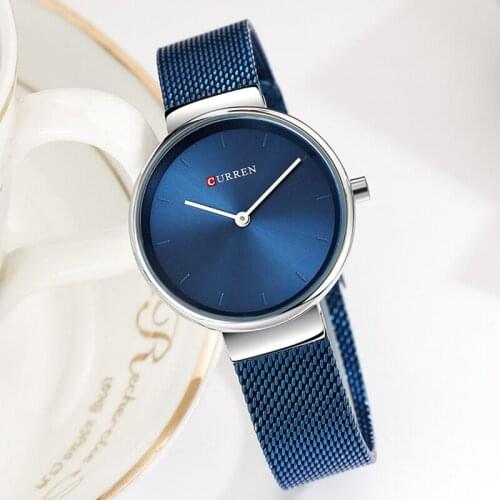 CURREN Blue Wrist Watch Women Watches Luxury Brand Steel Ladies Quartz Women Watches 2018 Sport Relogio Feminino Montre Femme