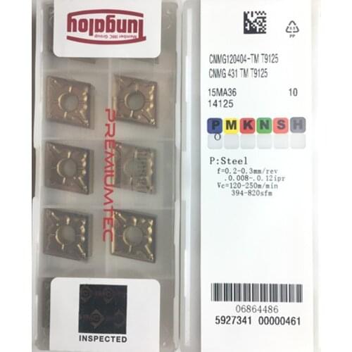 CNMG120404 CNMG120408 CNMG120412 -TM T9125 Carbide insert Processing: alloy steel, etc Free shipping