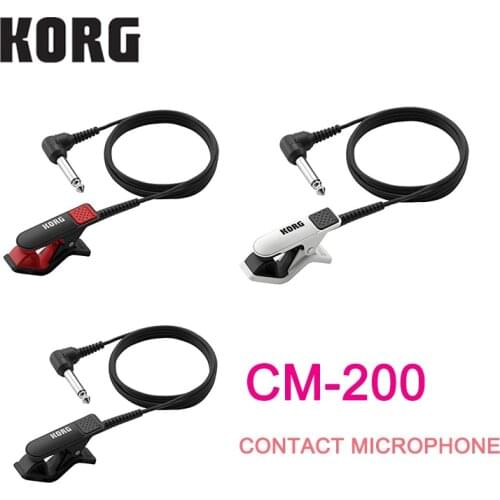 Korg CM-300 CM300 Clip-On Contact Microphone - White/Black/Red